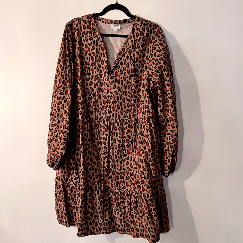Grace Atwood x Amazon leopard print mini dress 2X